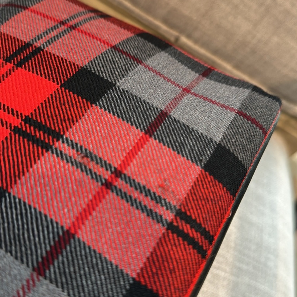 Coach Red and Black Plaid Mini Bag - Picture 12 of 16